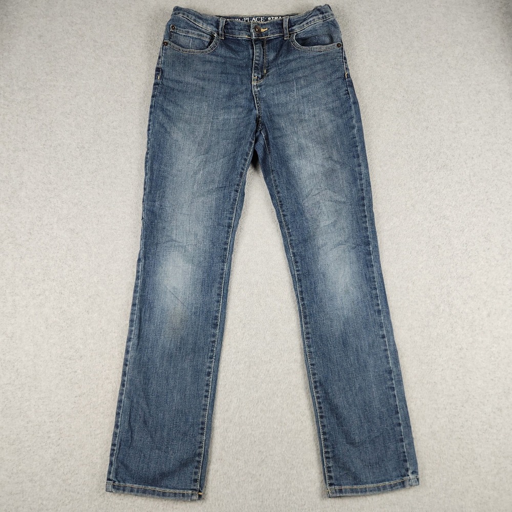 The‎ Children's Place Jeans Girls 14 Blue Denim Stretch Medium Wash Straight Leg